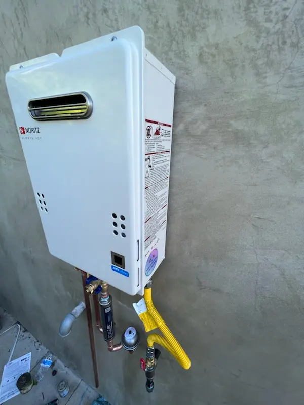 Tankless water heater installation for Scribner homes